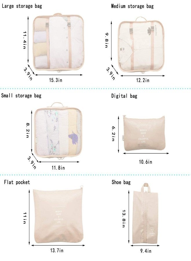 FowWelt 7 Set Packing Cubes Luggage Packing Organizers for Travel Accessories (Navy Blue) - Image 4